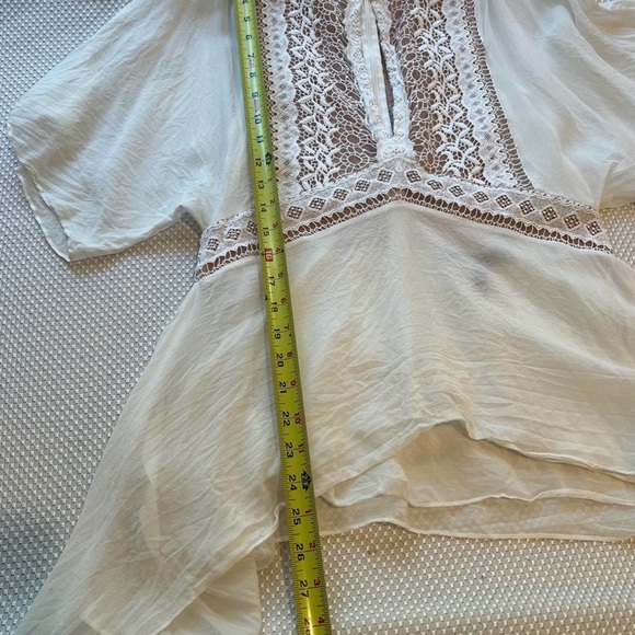 BCBGMaxizaria XS Elegant Cream Lace Women's Top cottagecore fairycore whimsy - Picture 6 of 8